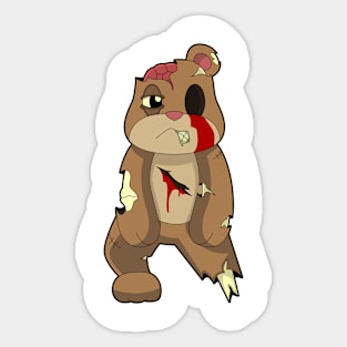 Bear Halloween Zombie Sticker